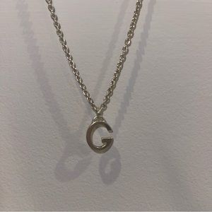 Gucci Necklace Chain G Charm Silver Ag925